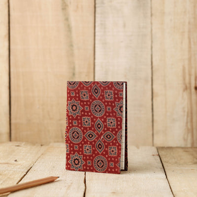 Ajrakh Fabric Cover Handmade Paper Notebook (5 x 3 in)