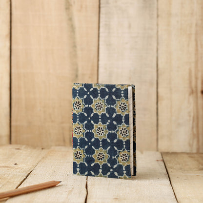 Ajrakh Fabric Cover Handmade Paper Notebook (5 x 3 in)