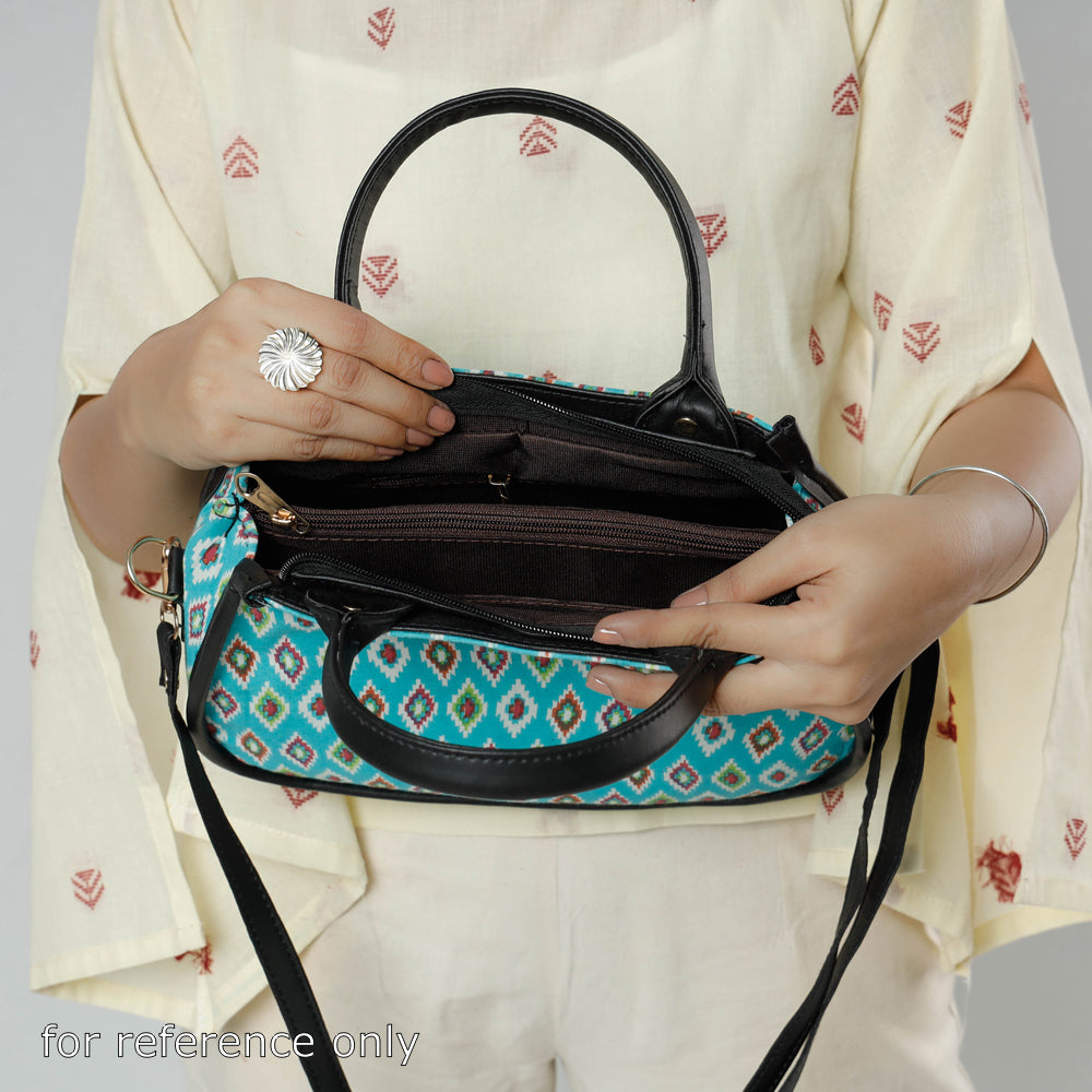 Blue Marudhara Printed Cotton Hand Bag