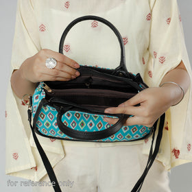 Blue Marudhara Printed Cotton Hand Bag