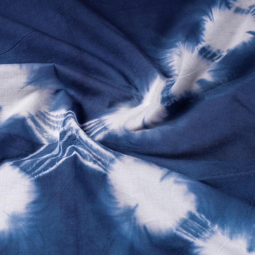 Blue - Shibori Tie-Dye Pure Cotton Fabric