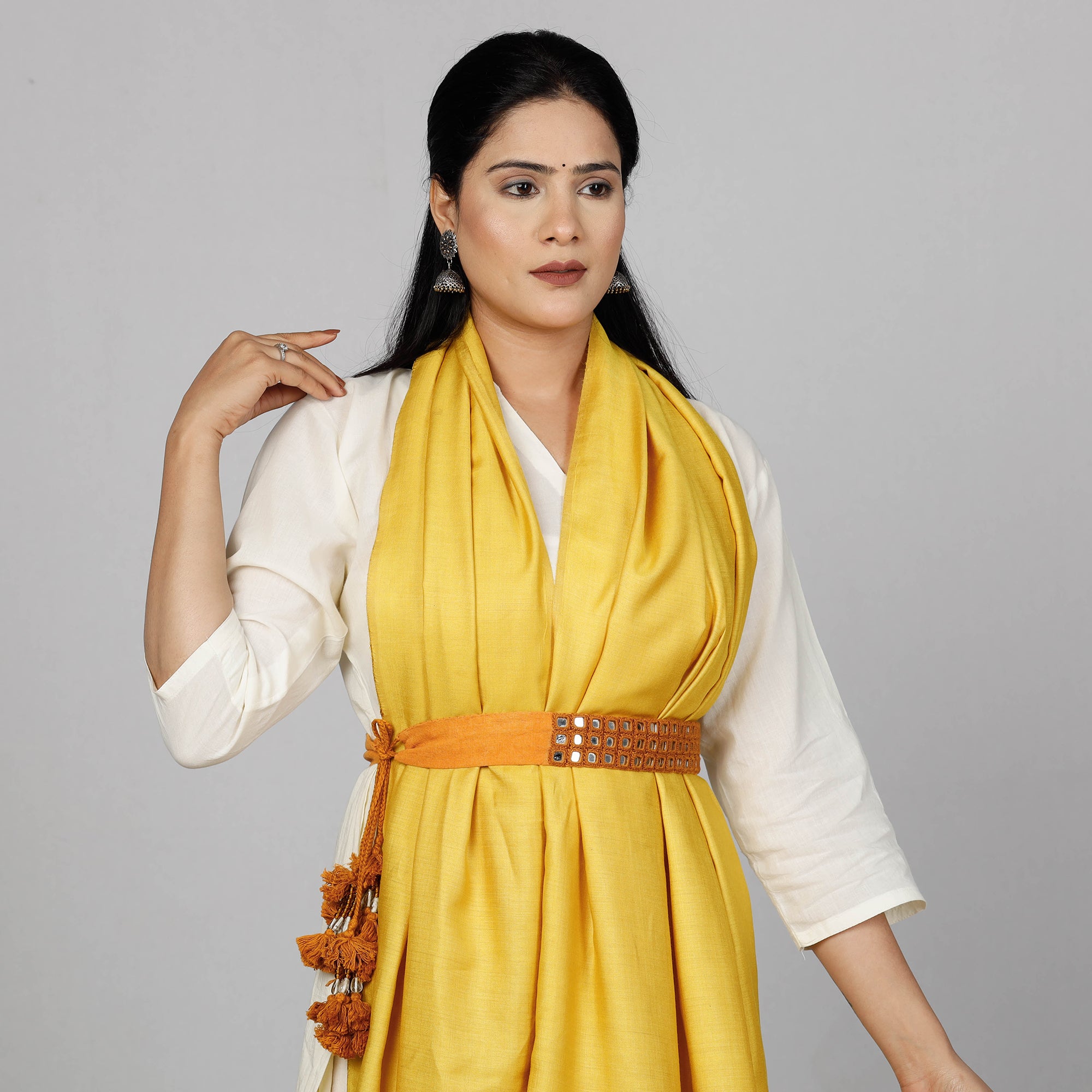  Mirror Work Kutch Embroidery Fabric Belt 