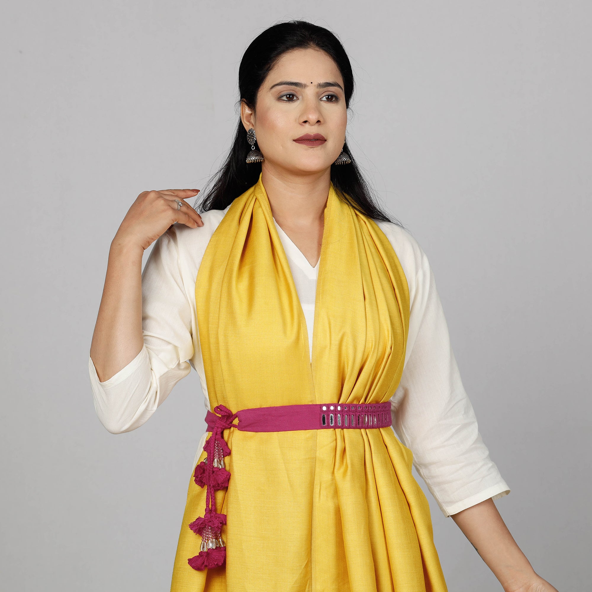  Mirror Work Kutch Embroidery Fabric Belt 