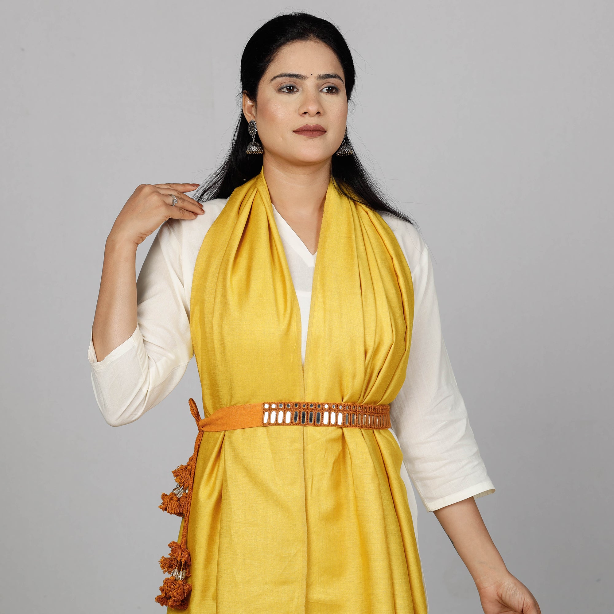  Mirror Work Kutch Embroidery Fabric Belt 