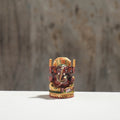 Lord Ganesha - Hand Carved Kadam Wood Handpainted Sculpture