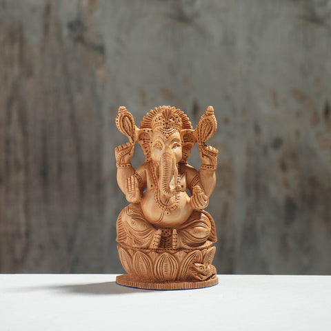 Ganesha Wood Sculpture 