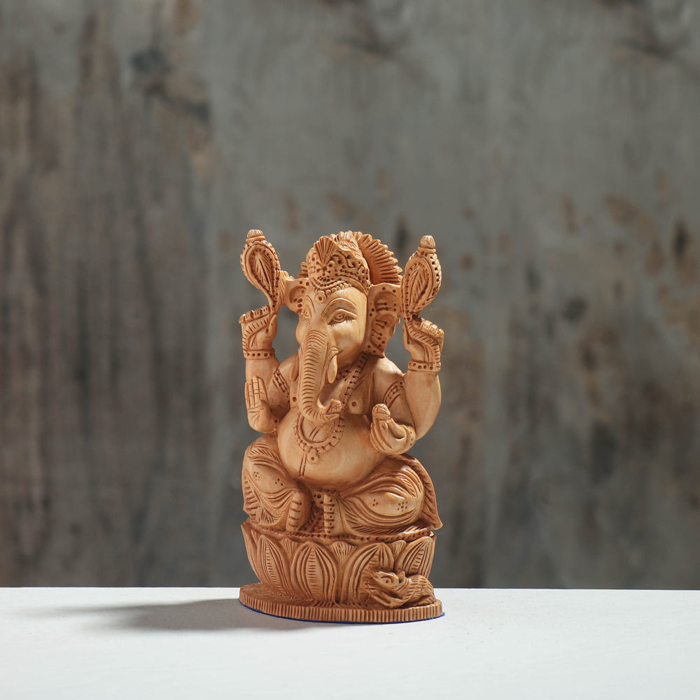 Ganesha Wood Sculpture 