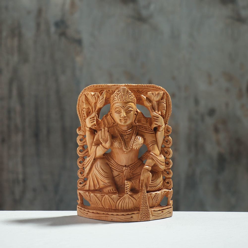 Lakshmi Wood Sculpture