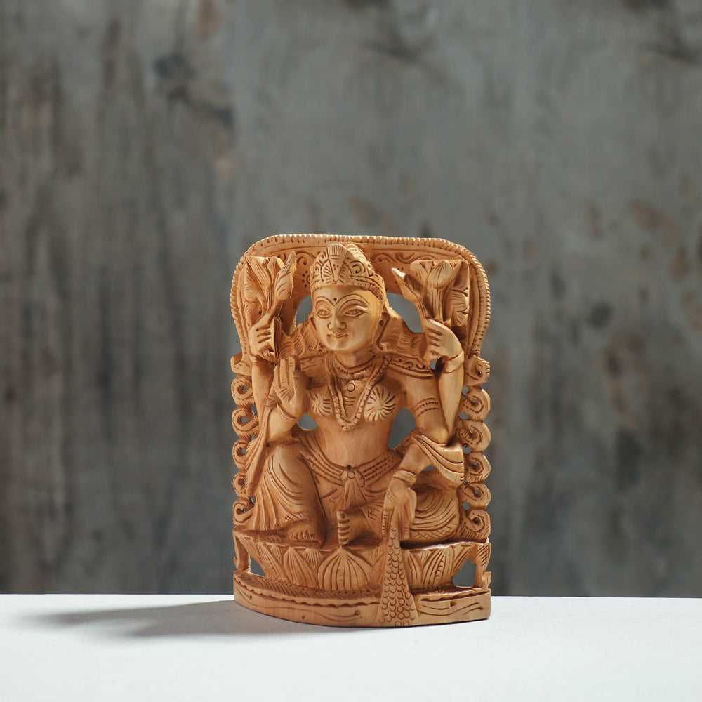 Lakshmi Wood Sculpture