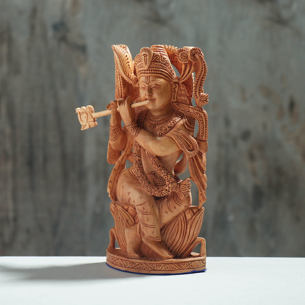 Krishna Wood Sculpture