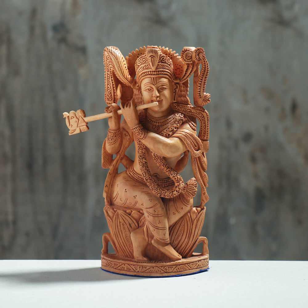 Krishna Wood Sculpture