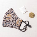  Herb Pocket Sanganeri Block Printed Cotton 3 Layer Snug Fit Face Cover 