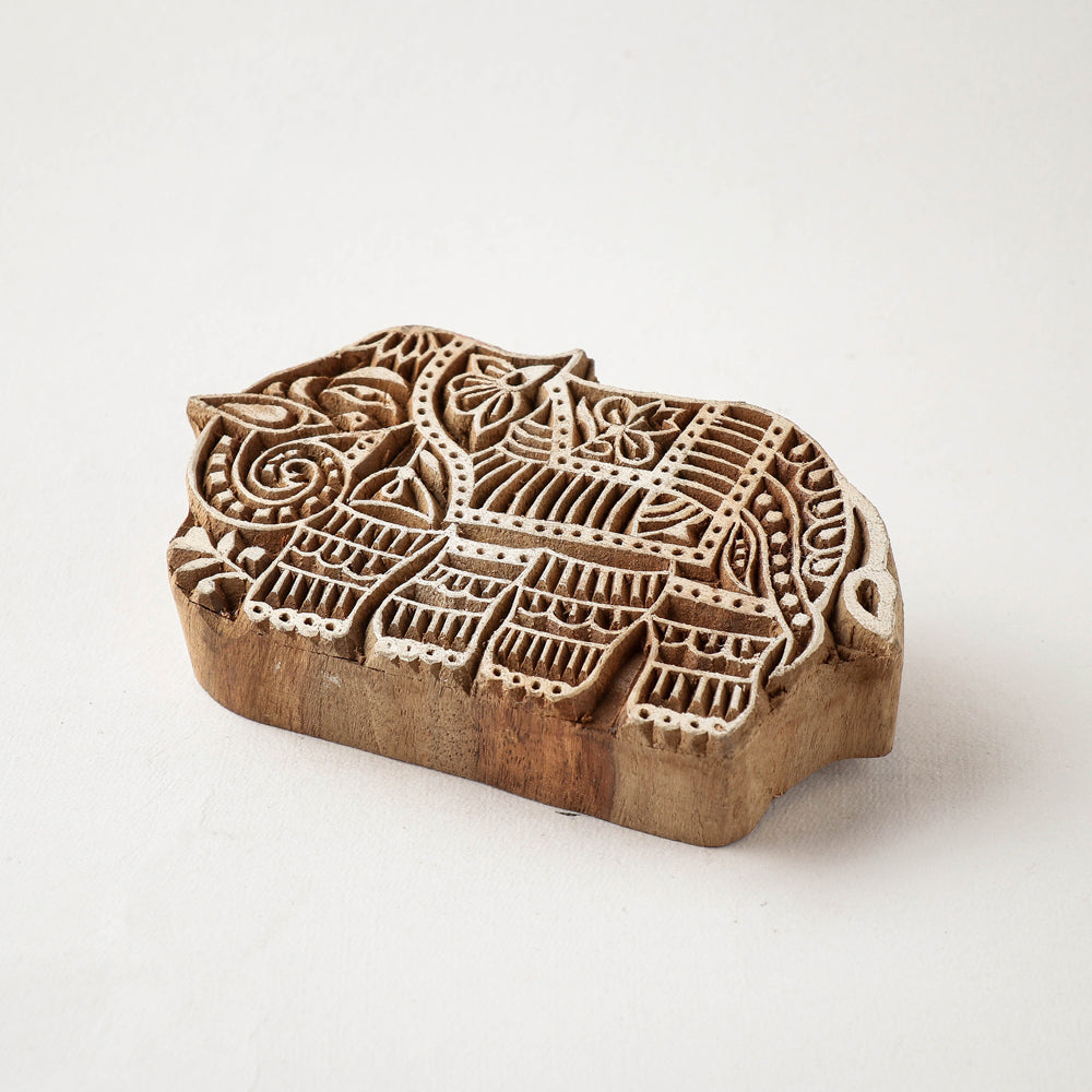 Hand-carved Sheesham Wood Block
