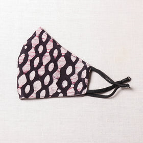  Herb Pocket Batik Printed Cotton 3 Layer Snug Fit Face Cover 