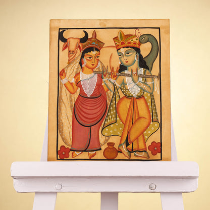 Handpainted Kalighat Painting by Laltu Chitrakar (14 x 11 in)