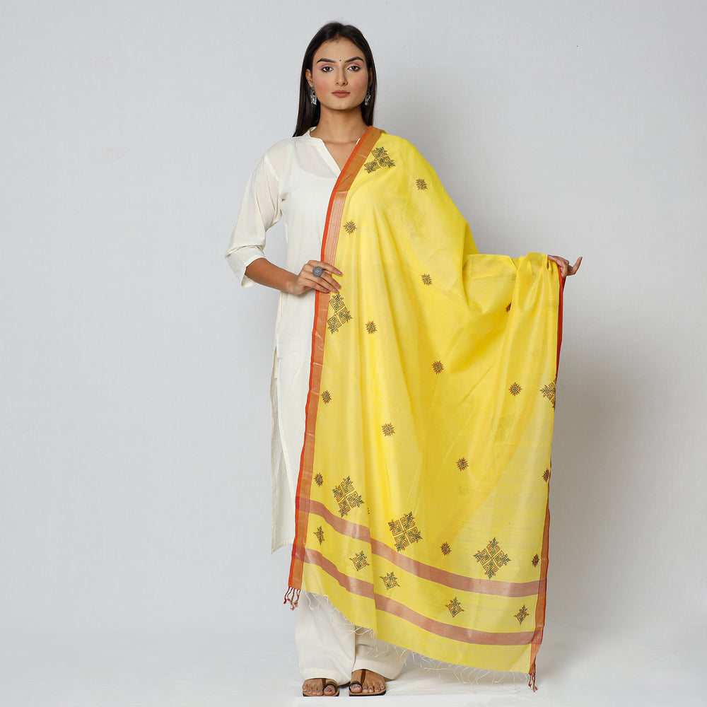 embroidery maheshwari silk dupatta