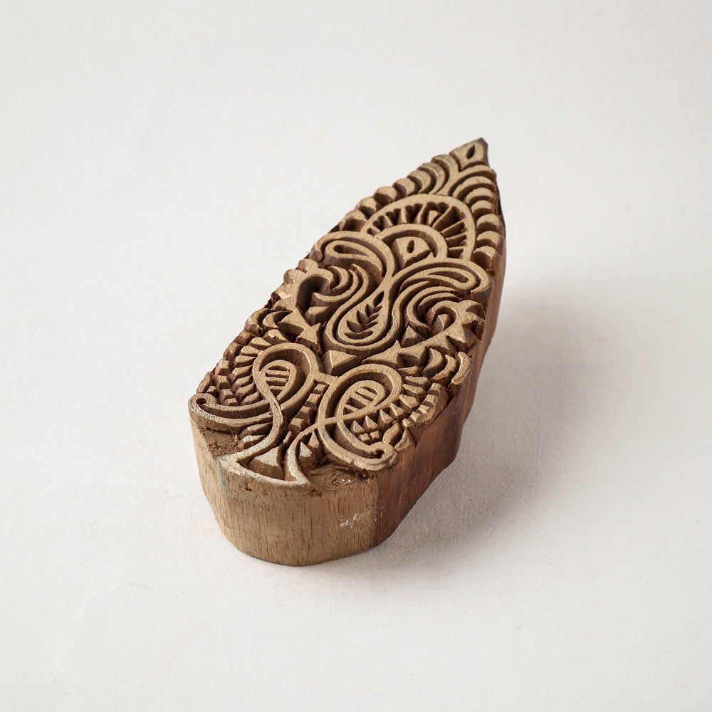 hand carved wood block