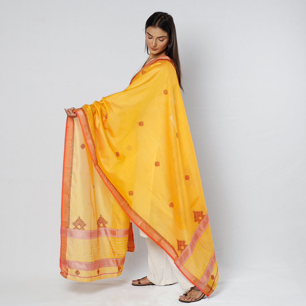 embroidery maheshwari silk dupatta