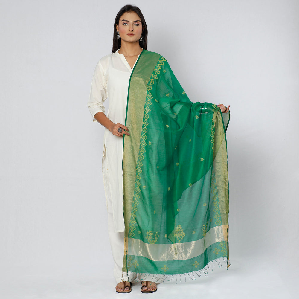 embroidery maheshwari silk dupatta