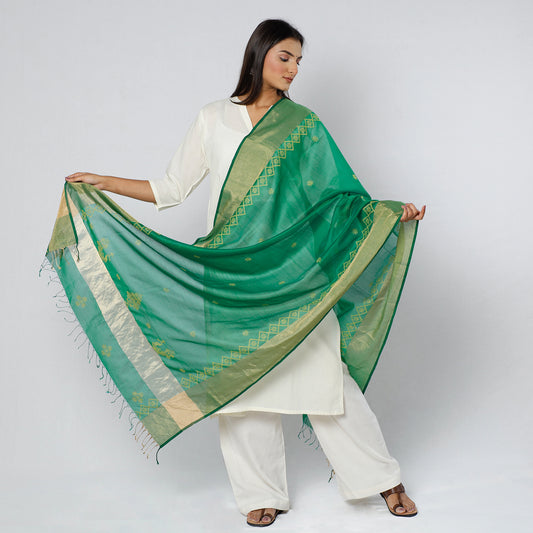 Pure Kosa Tussar Kurti with Handpainted Madhubani Art with Green Leggings 2  piece set, Made To Order