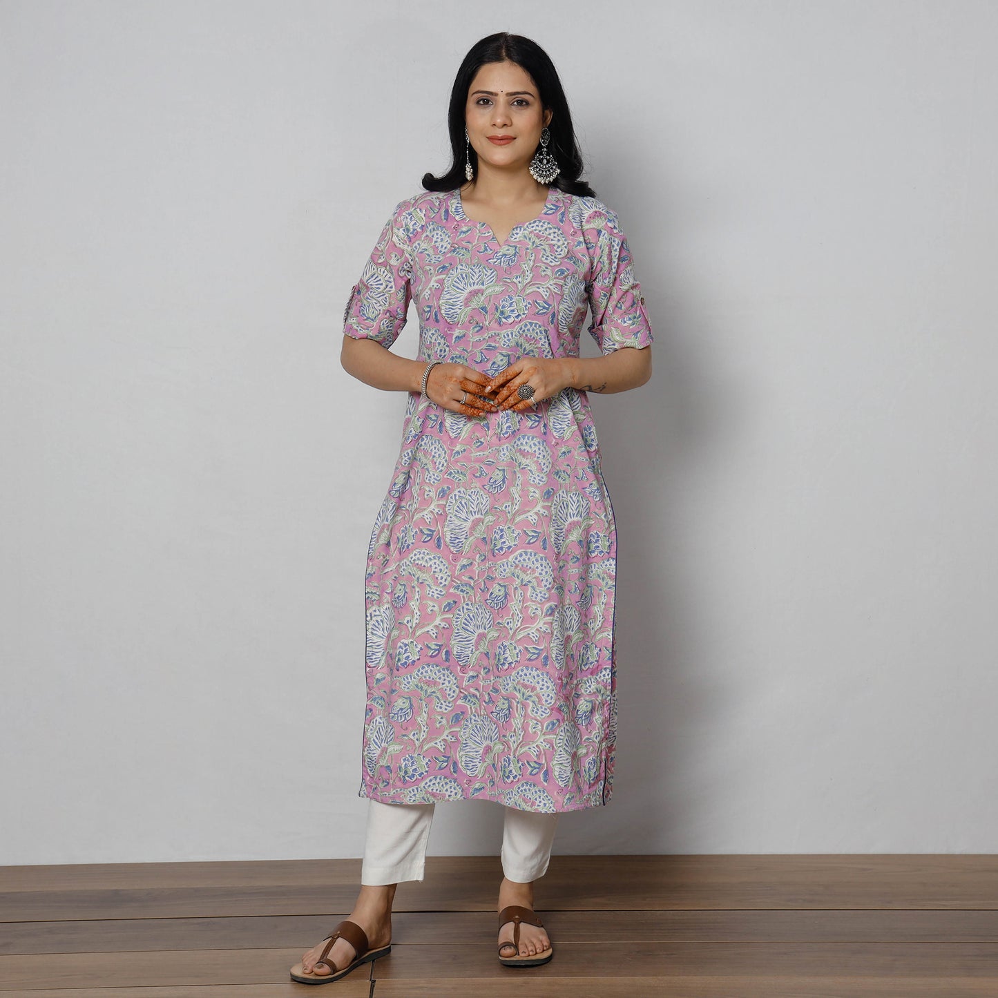  Sanganeri Block Printed Kurta