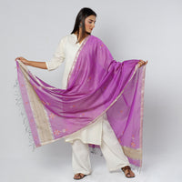 embroidery maheshwari silk dupatta