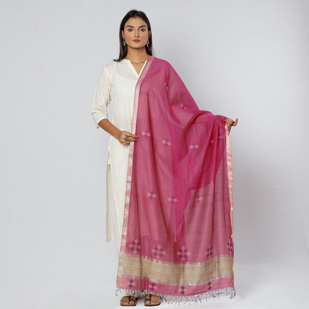 embroidery maheshwari silk dupatta