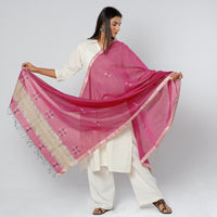 embroidery maheshwari silk dupatta