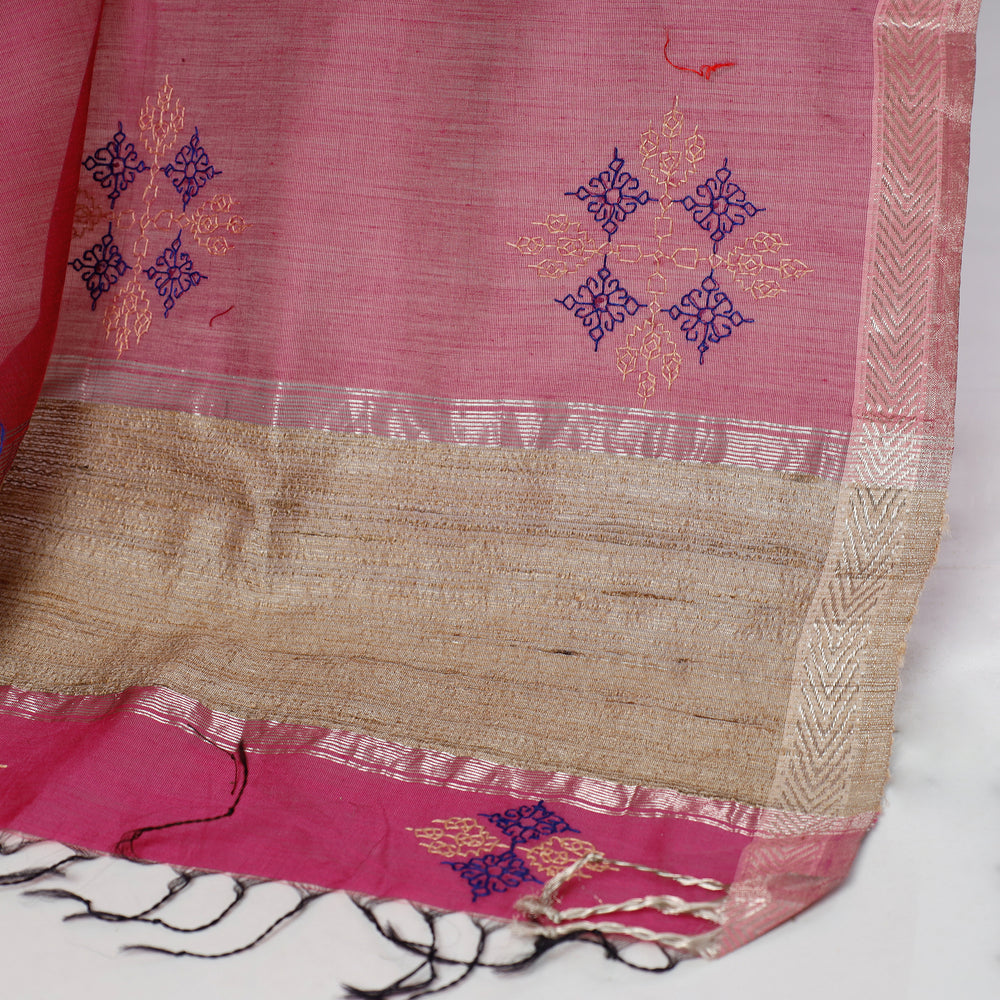 embroidery maheshwari silk dupatta