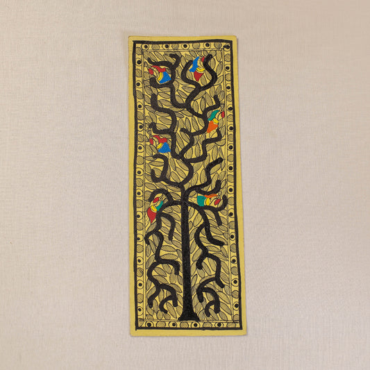 Traditional Madhubani Handpainted Painting (15 x 5 in)