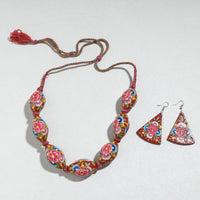 handpainted wooden necklace set