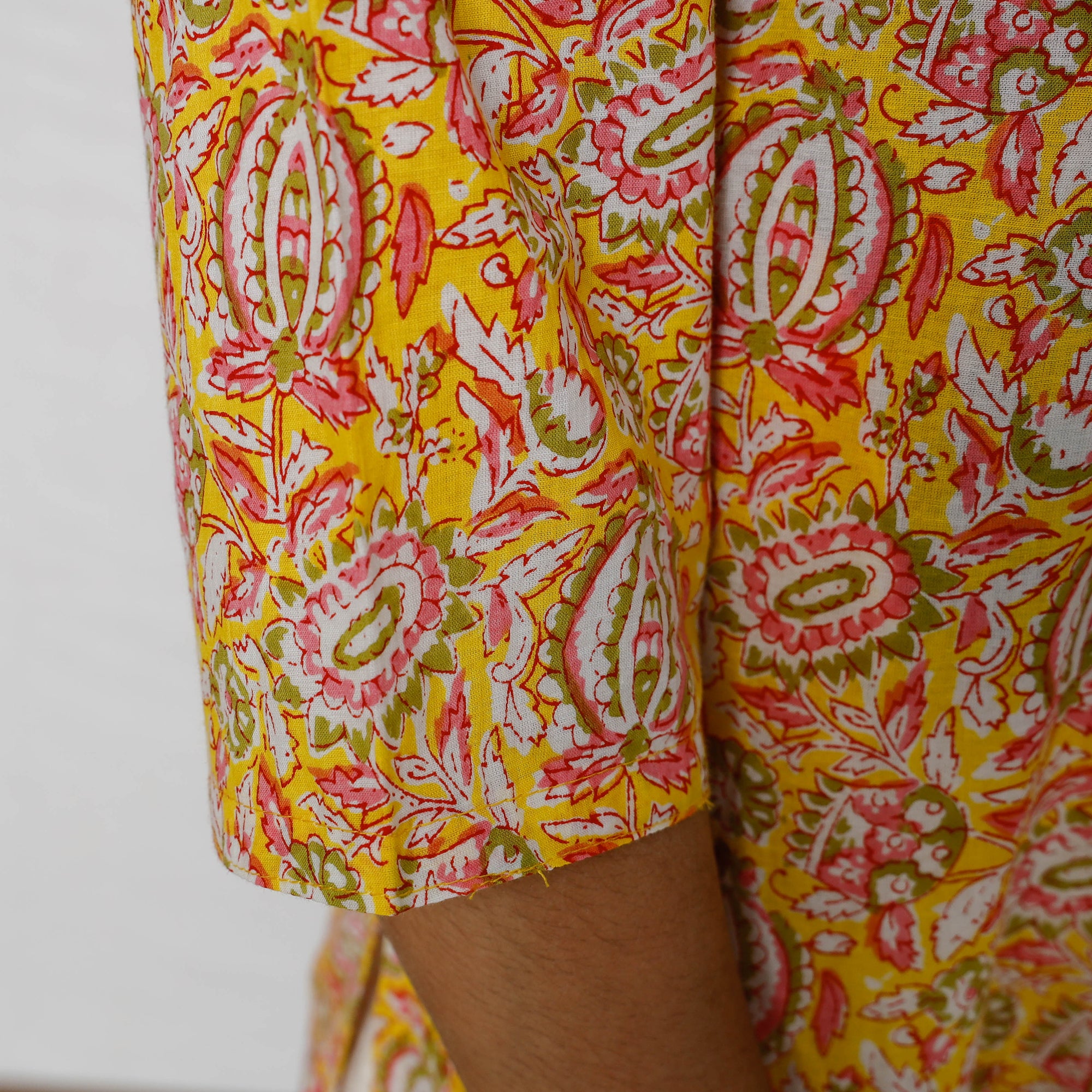 Buy iTokri Casuals - Sanganeri Hand Block Print Cotton White Long Kurta Online at iTokri.com
