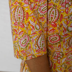 Buy iTokri Casuals - Sanganeri Hand Block Print Cotton White Long Kurta Online at iTokri.com