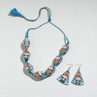 handpainted wooden necklace set