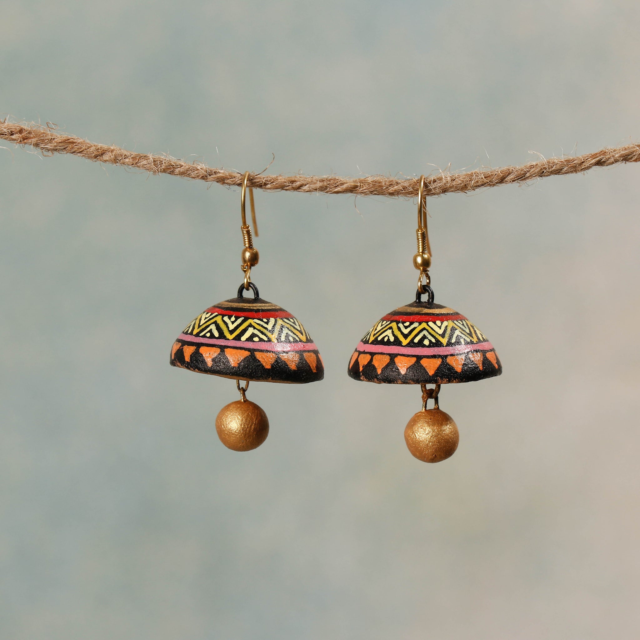 Terracotta jhumka earrings on sale online