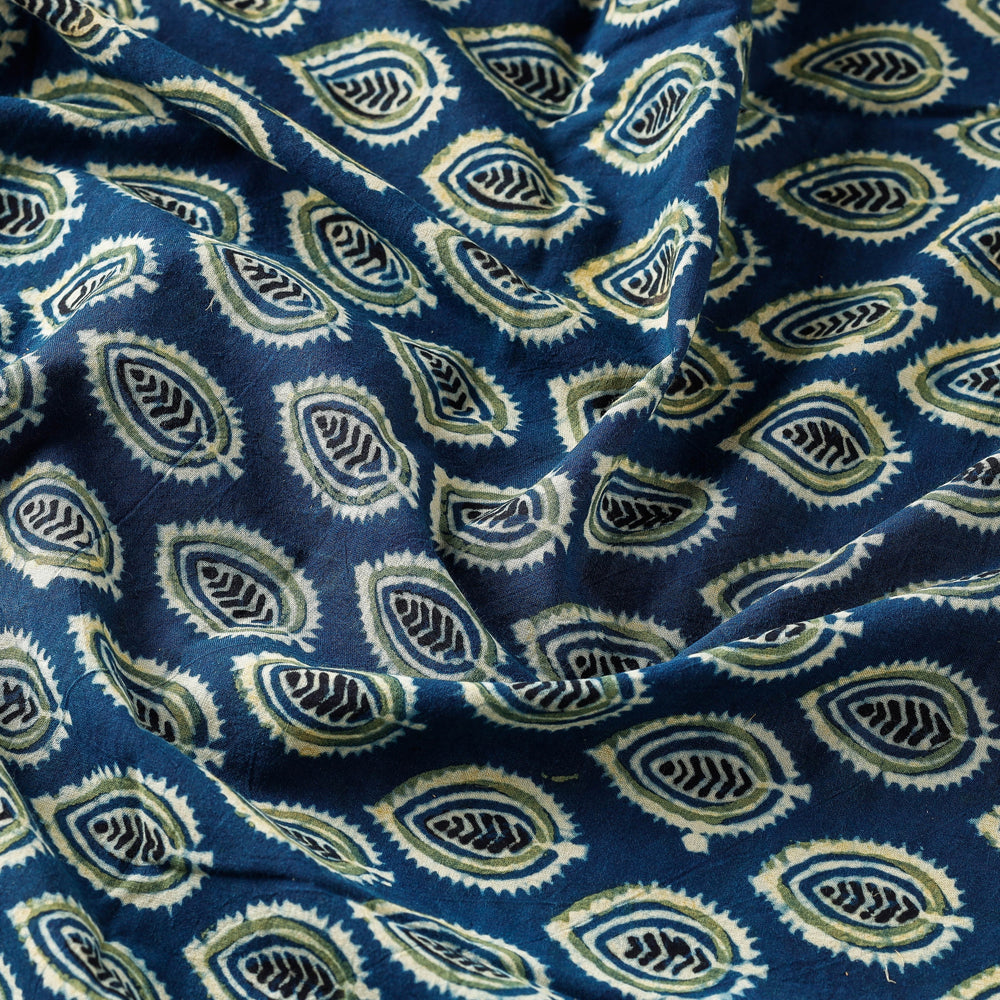 Ajrakh Block Printed Natural Dyed Fabrics