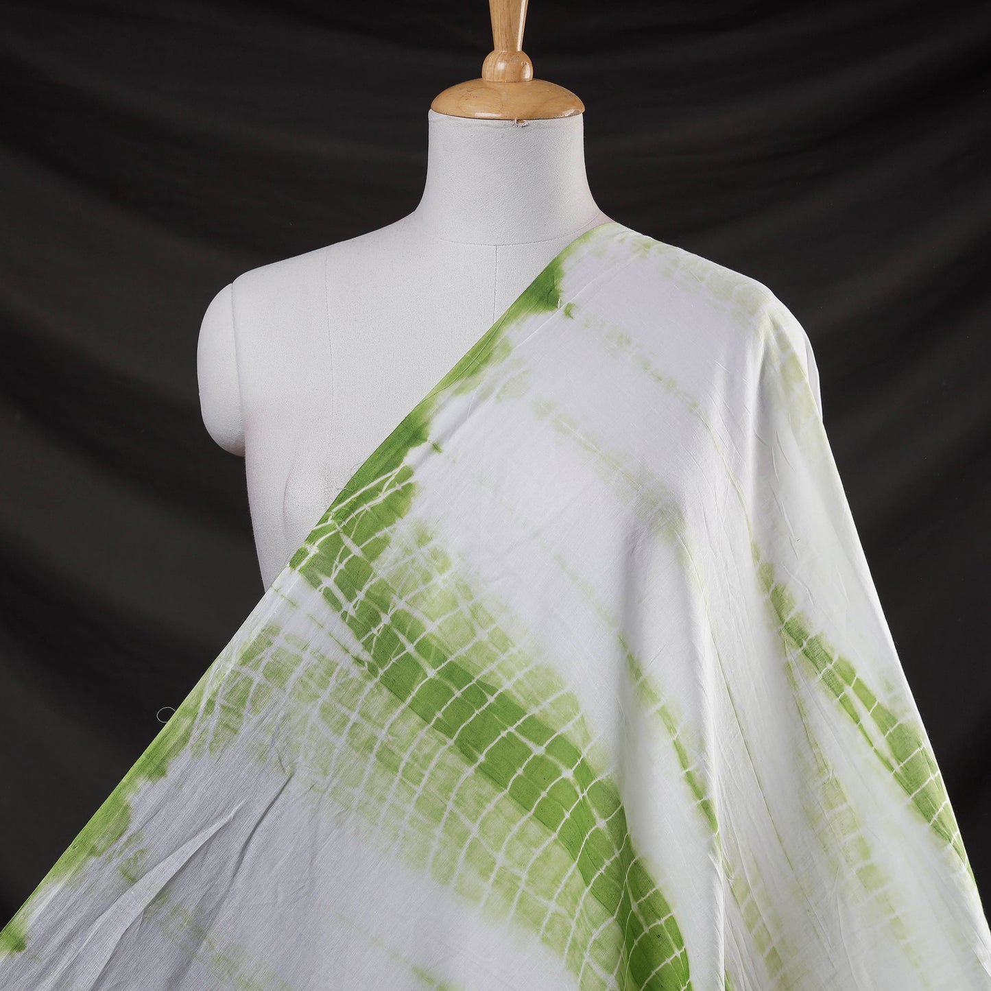 Green - Shibori Tie-Dye Soft Cotton Fabric