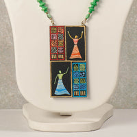 miniature handpainted necklace