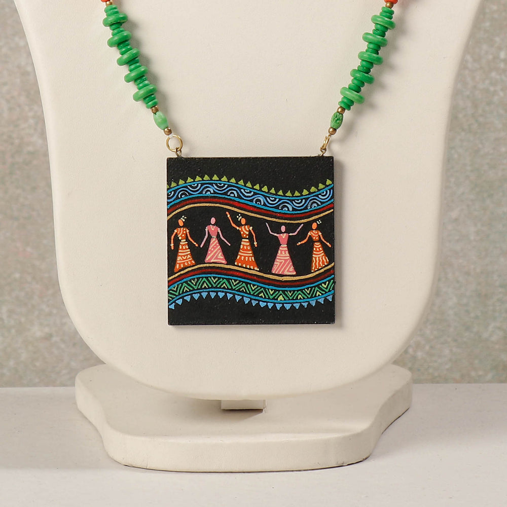 miniature handpainted necklace