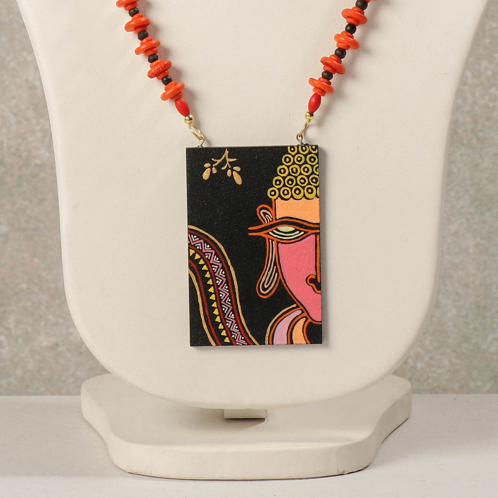 miniature handpainted necklace