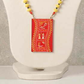 Miniature Handpainted Wooden Necklace With Beads