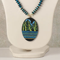 miniature handpainted necklace