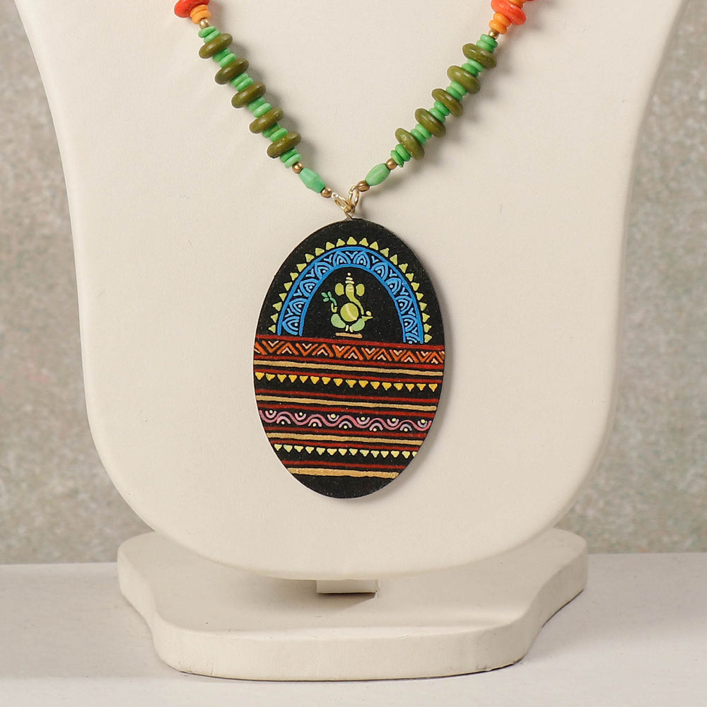 miniature handpainted necklace