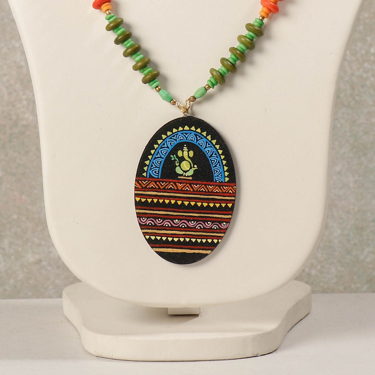 miniature handpainted necklace