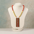  Miniature Hand-painted Wooden Necklace With Beads 