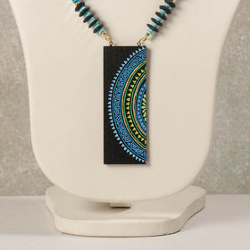 Miniature Handpainted Wooden Necklace With Beads