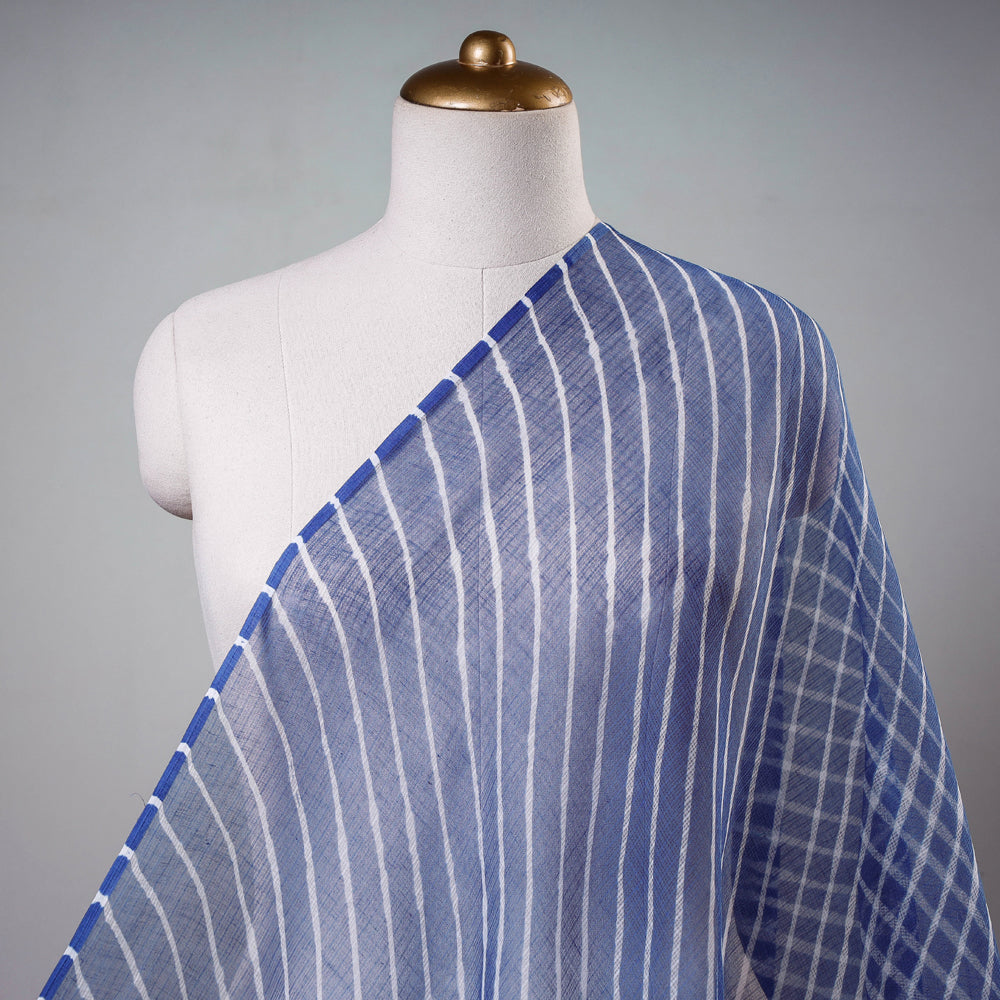 Blue - Original Leheriya Kota Doria Cotton Fabric