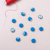 Buttonbaaz Handmade Fabric Button Small (Set Of 12)