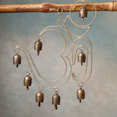 Kutch Copper Coated 8 Bell Om Chimes