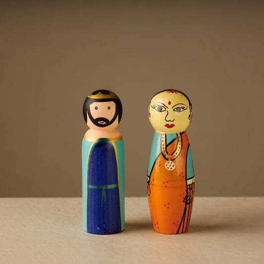 Mr & Mrs Dolls Pair - Channapatna Handmade Wooden Toy